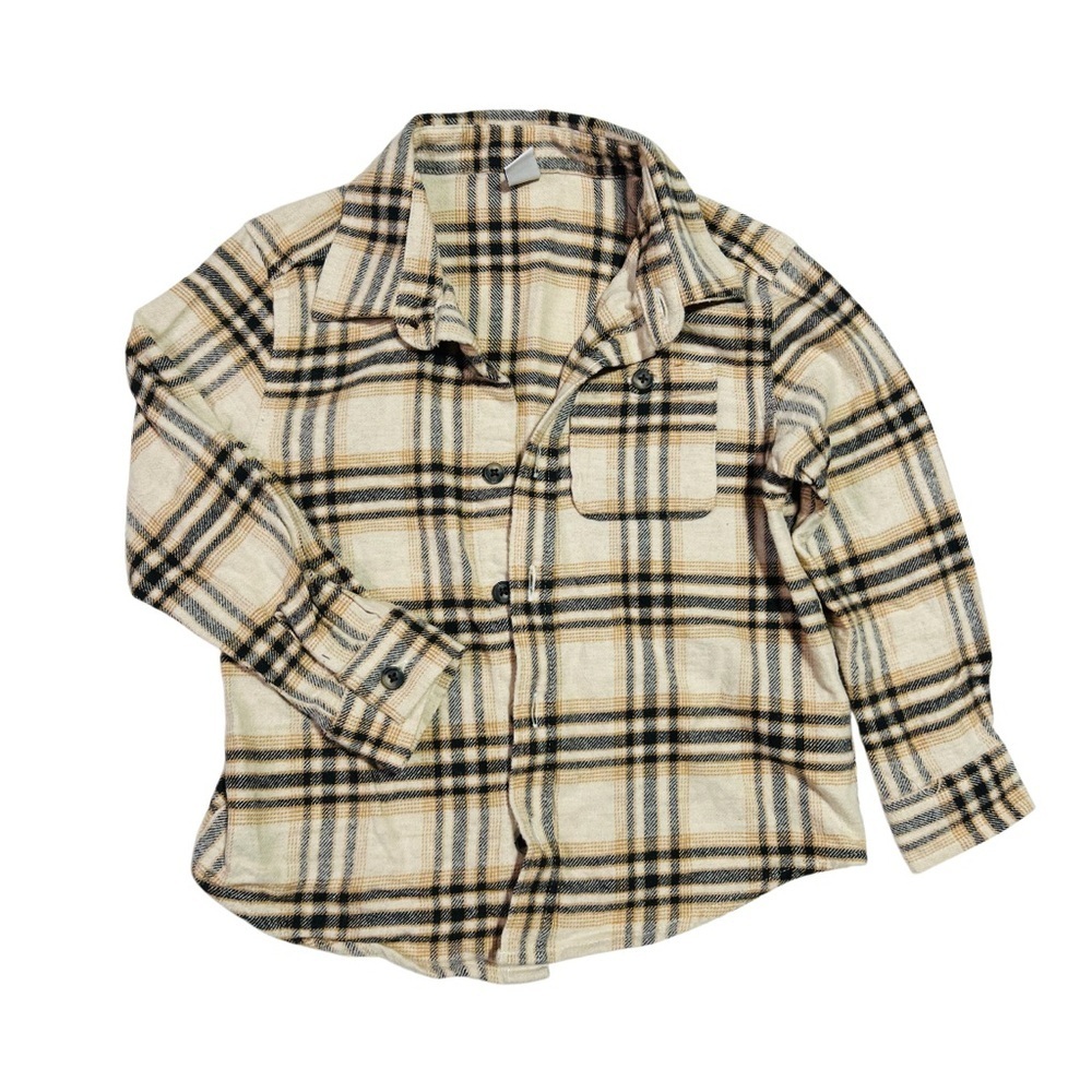 Old Navy Cream and Black‎ Button Down Shirt